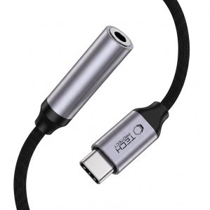 Adapter AV Tech-Protect ULTRABOOST ADAPTER USB-C TO MINI JACK 3.5MM DAC IRON GREY (5906302324620) 4