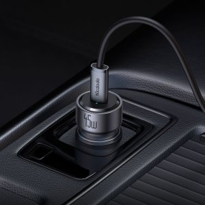 Ładowarka Mcdodo Szybka ładowarka samochodowa do telefonu laptopa tabletu USB-C 45W 2