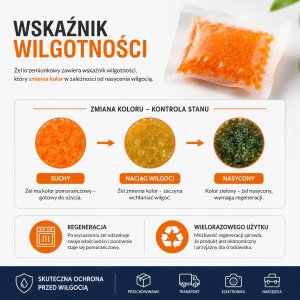 Staples Pomarańczowy silikażel z wskaźnikiem wilgoci - 5kg (AN-29041) 4
