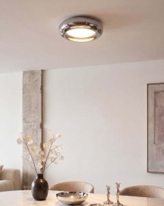 Lampa sufitowa Beliani LED NITH Ze ściemniaczem Szkło Srebrny 2