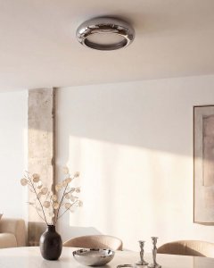 Lampa sufitowa Beliani LED NITH Ze ściemniaczem Szkło Srebrny 4