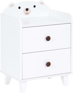 Beliani Szafka nocna 2 szuflady MIMILI 56 cm Biały 6