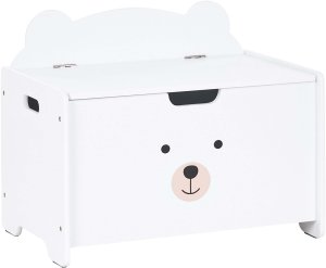 Beliani Skrzynia na zabawki MIMILI 48 cm Biały z ławką 6