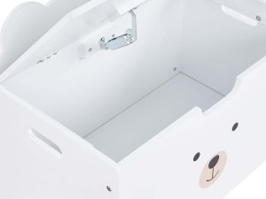 Beliani Skrzynia na zabawki MIMILI 48 cm Biały z ławką 8
