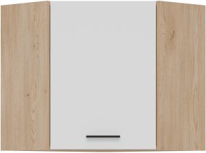 BogFran Szafka górna narożna 60 cm L/P wisząca kuchenna rogowa PATI PK09/PF11 Biały (BF-PF11 BIAŁY KPL) 2