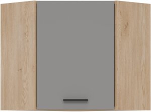 BogFran Szafka górna narożna 60 cm L/P wisząca kuchenna PATI PK09/PF11 Jasny Grafit (BF-PF11 JG KPL) 2