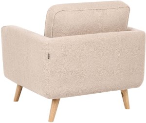 Beliani Fotel KILJA Boucle Beżowy 7