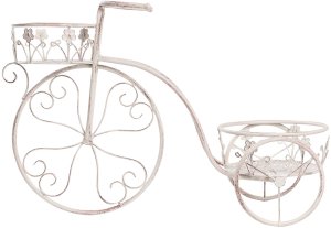 Beliani Kwietnik WILDROSE Metal 66 cm Złamana biel 5