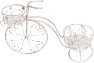 Beliani Kwietnik WILDROSE Metal 66 cm Złamana biel 6