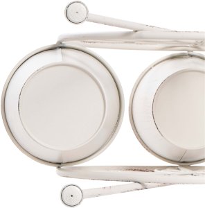 Beliani Kwietnik CROWBERRY 43 cm Metal Złamana biel 6