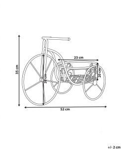 Beliani Kwietnik HAREBELL 52 cm Metal Złamana biel 3
