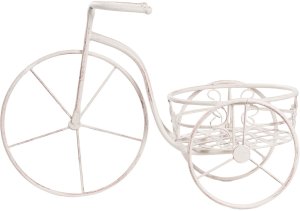 Beliani Kwietnik HAREBELL 52 cm Metal Złamana biel 5
