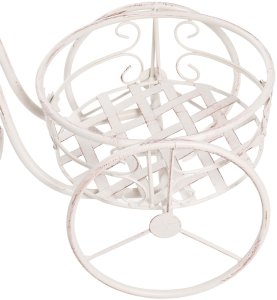 Beliani Kwietnik HAREBELL 52 cm Metal Złamana biel 6