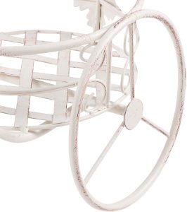 Beliani Kwietnik HAREBELL 52 cm Metal Złamana biel 8