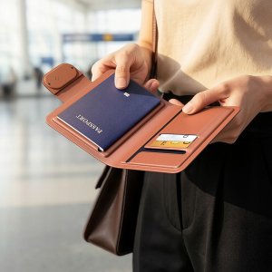 Mcdodo Etui na paszport dokumenty karty lokalizator GPS Apple Find My skóra 2