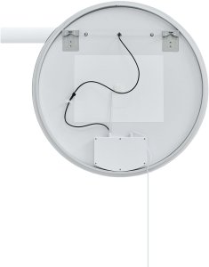 Lustro Beliani Łazienkowe LED ANOST 107 cm 90 cm Srebrny 5