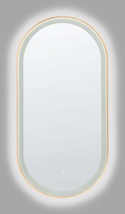 Lustro Beliani Łazienkowe LED CHIDDES 60 cm 120 cm Srebrny 5