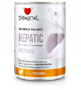 Disugual Karma mokra dla psa Weterynaryjna Hepatic Indyk (dorosły) 6x400g 2