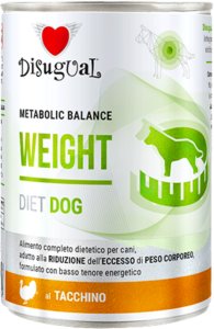 Disugual Karma mokra dla psa Weterynaryjna Weight Indyk (dorosły) 12x400g 2