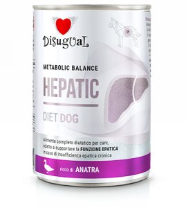 Disugual Karma mokra dla psa Weterynaryjna Hepatic Kaczka/Indyk (dorosły) 6x400g 2