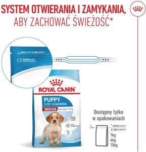 Royal Canin Medium Puppy 4kg karma sucha dla szczeniąt, od 2 do 12 miesiąca, ras średnich 3