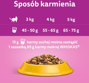 Whiskas Adult 3x1,4 kg - sucha karma dla dorosłego kota, z pysznym kurczakiem 4