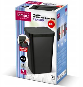 Kosz na śmieci Lamart LT8110 50L czarny Sensor (42007667) 5
