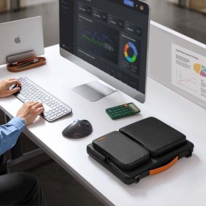 Torba Tomtoc Defender-A42 Premium Aktówka na MacBooka Pro 16 - Czarna (Black) 10