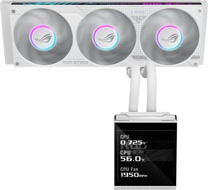 Chłodzenie wodne Asus Procesor chłodnica cieczy all-in-one ROG STRIX SLC IV 360 ARGB LCD WHT 12 cm biały 1 szt. (90RC01S2-B0EAY0) 2