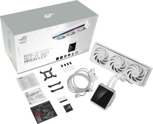 Chłodzenie wodne Asus Procesor chłodnica cieczy all-in-one ROG STRIX SLC IV 360 ARGB LCD WHT 12 cm biały 1 szt. (90RC01S2-B0EAY0) 10