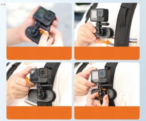 VRIG Uchwyt Mocowanie Klips Do Paska Plecaka Magnes Do Gopro Insta360 Dji Sjcam / Ac-89 / A0292 (SB12050) 10