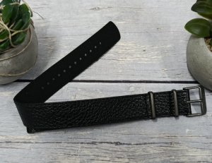 Orient Skórzany pasek do zegarka UL00N011N0 20 mm NATO czarny . 4