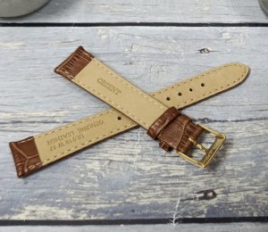Orient Pasek do zegarka damskiego UL019024K0 17 mm brązowy . 4