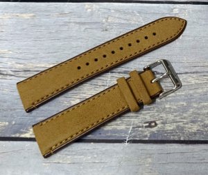 Orient Pasek do zegarka Bambino UL01S011J0 22 mm brązowy zamszowy 3