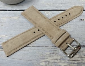 Orient Pasek do zegarka Bambino UL020017J0 20 mm beżowy zamszowy 3