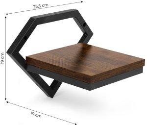 ModernHome Kwietnik ścienny półka wisząca na kwiaty ozdoby loft diament EDUKAMP (4831) 10