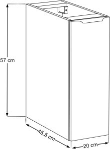 Maruś Szafka pod blat 20cm 1 drzwi (sombra green 81-20-1d) 8