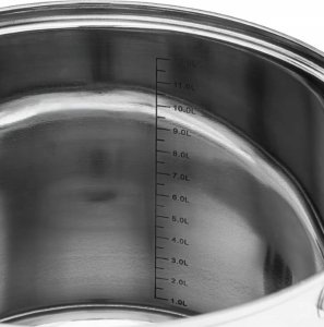 Altom Garnek 12,5 l nierdzewny wysoki tradycyjny ze szklaną pokrywką na indukcje 2