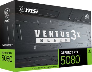 Karta graficzna MSI GeForce RTX 5080 Ventus 3X OC Black 16GB GDDR7 DLSS4 10