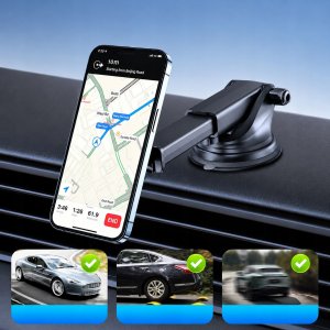 Topk Mocny uchwyt na telefon na kokpit magnes holder do samochodu czarny 6