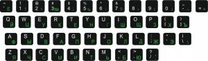 art. poleasingowy Panasonic CYRYLICA + QWERTY naklejki na klawiaturę 13x13 4