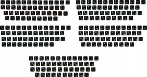art. poleasingowy Panasonic CYRYLICA + QWERTY naklejki na klawiaturę 13x13 6