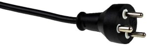 Kabel zasilający TreQ DK str�mkabel, 1,8m, sort, (584020006) 2