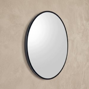 Rox Living Okrągłe lustro ścienne w metalowej ramie, Ø 70 cm, czarne 2