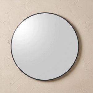 Rox Living Okrągłe lustro ścienne w metalowej ramie, Ø 70 cm, czarne 8