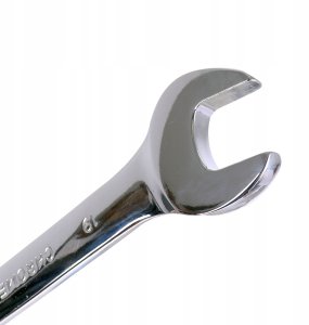 Standart Klucze E1613 płasko-oczkowe 12szt 8-19mm CRV z grzechotką i przegubem (5904422422301) 15