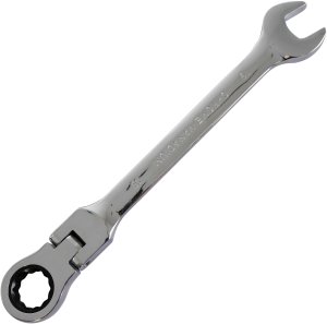 Standart Klucze E1613 płasko-oczkowe 12szt 8-19mm CRV z grzechotką i przegubem (5904422422301) 8