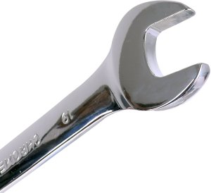 Standart Klucze E1613 płasko-oczkowe 12szt 8-19mm CRV z grzechotką i przegubem (5904422422301) 9