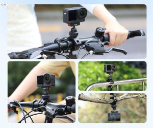 VRIG Uchwyt na kierownicę rower motocykl do Dji Action 6 5 Pro 4 3 Osmo 360 / Ac-96 / Sku: A0307 (SB12054) 3