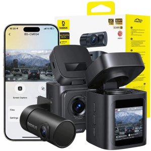 Wideorejestrator Baseus PrimeTrip VD1 Pro kamera samochodowa 4K z kamerą tylną 1080p i zestawem zasilania - czarny (6953156211872) 7